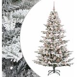  Umjetno božićno drvce s kuglicom 180 cm 300 LED lampica - Zelena i bijela 180 cm s LED-ima i ružičastim lopticama | shoptok.hr