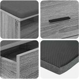  Klupa za hodnik s jastukom Sivi Sonoma 80 x 38 x 46 cm | shoptok.hr