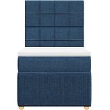  Krevet s oprugama i madracem plavi 90 x 190 cm od tkanine | shoptok.hr