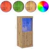  Stranska miza z LED lučmi v umetnem hrastu 41x37x100 cm | Shoptok.si