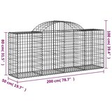  Lučne gabionske košare 20 kom 200x50x80/100cm pocinčano željezo | shoptok.hr