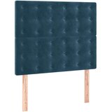 Box spring krevet s madracem tamnoplavi 90x200 cm baršunasti | shoptok.hr