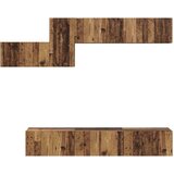  Set TV komoda s ladicama s policom Zidne Ostalo s pohranom 7 pcs Staro drvo 60 x 30 x 30 cm | shoptok.hr