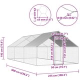 Vanjski Zunanji kokošnjak 2,75x6x1,92 m pocinkano jeklo | Shoptok.si