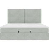 vidaXL okvir kreveta s madracima svijetlosivi 200x200cm baršunasti | shoptok.hr