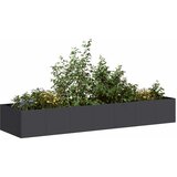 vidaXL Plantažni lonček črn 280x80x40 cm Jeklo | Shoptok.si