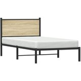  Metalni okvir kreveta bez madraca boja hrasta sonome 100x200 cm Slike