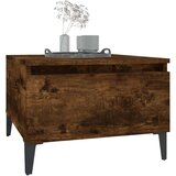  Stranska mizica 2 kosa dimljeni hrast 50x46x35cm inženirski les, (20712678) | Shoptok.si
