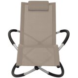Maison Chic Zunanji Ležalnik - Sončna ležalnik geometrijske oblike iz jekla taupe, (22043300) | Shoptok.si