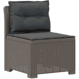  Dvosjedni vrtni sofa s jastucima u ratan izgledu PP Svjetlosiva | shoptok.hr