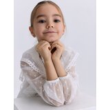 Reserved Bluza s volanima - krem | shoptok.hr