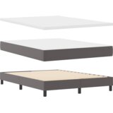 Box Okvir postelje z vzmetnico Siva 140 x 200 cm Umetna koža, (5000022692) | Shoptok.si