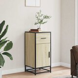  Komoda boja hrasta 35,5 x 35 x 76 cm konstruirano drvo i metal | shoptok.hr