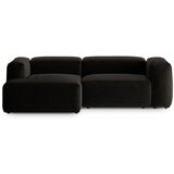 Cosmopolitan Design Črna kotna sedežna garnitura (levi kot/z ležalnikom) Bergano – | Shoptok.si