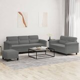 vidaXL 3-dijelni set sofa s jastucima tamnosivi od mikrovlakana Cijene