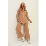 Trend Alaçatı Stili Women's Biscuit Buttoned Self Textured Knitwear Suit Cijene