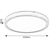 Rabalux LED Plafonjera Alenzo, 12W, DIP Switch 3000-6000K, 25.5cm, IP44, Crna | Eponuda.com
