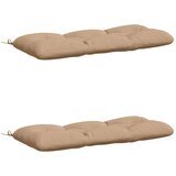  Jastučići za klupe VIANEN 2 kom. 100% poliester Pijesak - Pijesak 130 x 50 x 12 cm | shoptok.hr