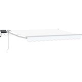 Ručna Ročna zložljiva senčnica z LED lučmi Bela 3,5 x 2,5 m, (5000206093) | Shoptok.si