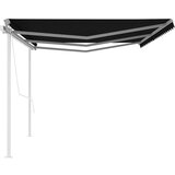  Automatska tenda na uvlačenje sa stupovima 6 x 3 5 m antracit | shoptok.hr
