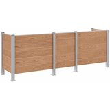 Ograda za kante za smeće Smeđa 315 x 85 x 115 cm Aluminij i WPC | shoptok.hr
