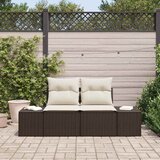  Vrtni kauč s jastukom Smeđa 184 x 62 x 69 cm poliratan | shoptok.hr