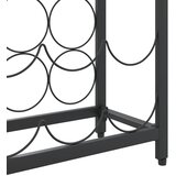  Stalak za vino za 57 boca crni 34 x 18 x 200 cm kovano željezo | shoptok.hr