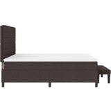  Krevet s kutijskim oprugama i madracem i klupom tamnosmeđa 180x200 cm tkanina | shoptok.hr