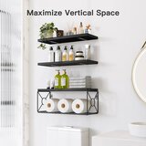 PIPISHELL komplet stenskih polic s kovinsko košaro | Shoptok.si