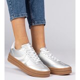 D/CEO marka niezdefiniowana Silver women's platform sneakers Melly Cene