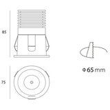  LED2 - LED ugradna spot svetiljka RAY LED/10W/230V bela IP44 | Eponuda.com