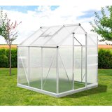 WESTMANN aluminijski staklenik Flora 66 | srebrni | 192x192x201 cm | shoptok.hr