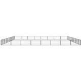  Pasja ograda s 36 paneli črna 100x50 cm prašno barvano jeklo - - črna - 59.4 - 1000 x 800 x 50 cm - | Shoptok.si