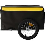 vidaXL Teretna prikolica za bicikl crno-žuta 45 kg željezna | shoptok.hr