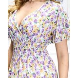 Resti Purple-green women's floral midi dress - Shoes | Shoptok.si