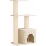  Mačje drvo s sisalnim postoljima za grebanje Krem 133 cm | shoptok.hr