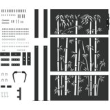 vidaXL Vrtna vrata Drugo Črna 105 x 150 cm Jeklo s prašnim premazom | Shoptok.si