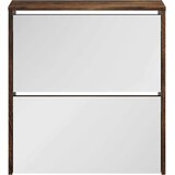 Ormarić za cipele s ogledalom 2 razine boja hrasta 63x17x67 cm | shoptok.hr