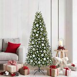 vidaXL Set božičnih okraskov med 300 LED 120 pcs srebrna Plastika | Shoptok.si