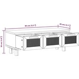  Stolić za kavu bijeli 80x40x30 cm konstruirano drvo i borovina | shoptok.hr