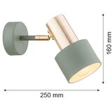  Argon 4315 - Zidni spot DORIA 1xE27/15W/230V zelena/mesing | Eponuda.com