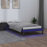  Okvir kreveta sivi 75x190 cm za jednu osobu masivno drvo Cijene