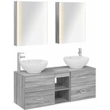  Set namještaja za kupaonicu 5 kom. Siva Sonoma | shoptok.hr