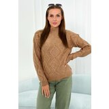 Kesi Sweater with decorative Camel fabric Cene