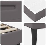  Okvir za krevet Siva 90 x 190 cm Umjetna koža - Siva 90 x 190 cm | shoptok.hr