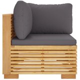 Kutna vrtna sofa s tamnosivim jastucima od masivne tikovine | Eponuda.ba