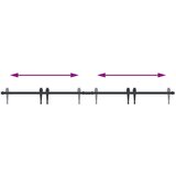 vidaXL Komplet drsnih vrat omarice 183 cm ogljikovo jeklo | Shoptok.si