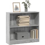 Furnova Knjižna omara siva sonoma 80x24x76 cm inženirski les, (21932821) Cene