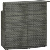 The Living Store Vrtna barska miza siva 120x55x110 cm poli ratan - Barska Miza, (21464490) Cene
