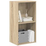 Ormarić za knjige s 2 razine boja hrasta 40x30x76,5 cm drveni | Shoptok.si
